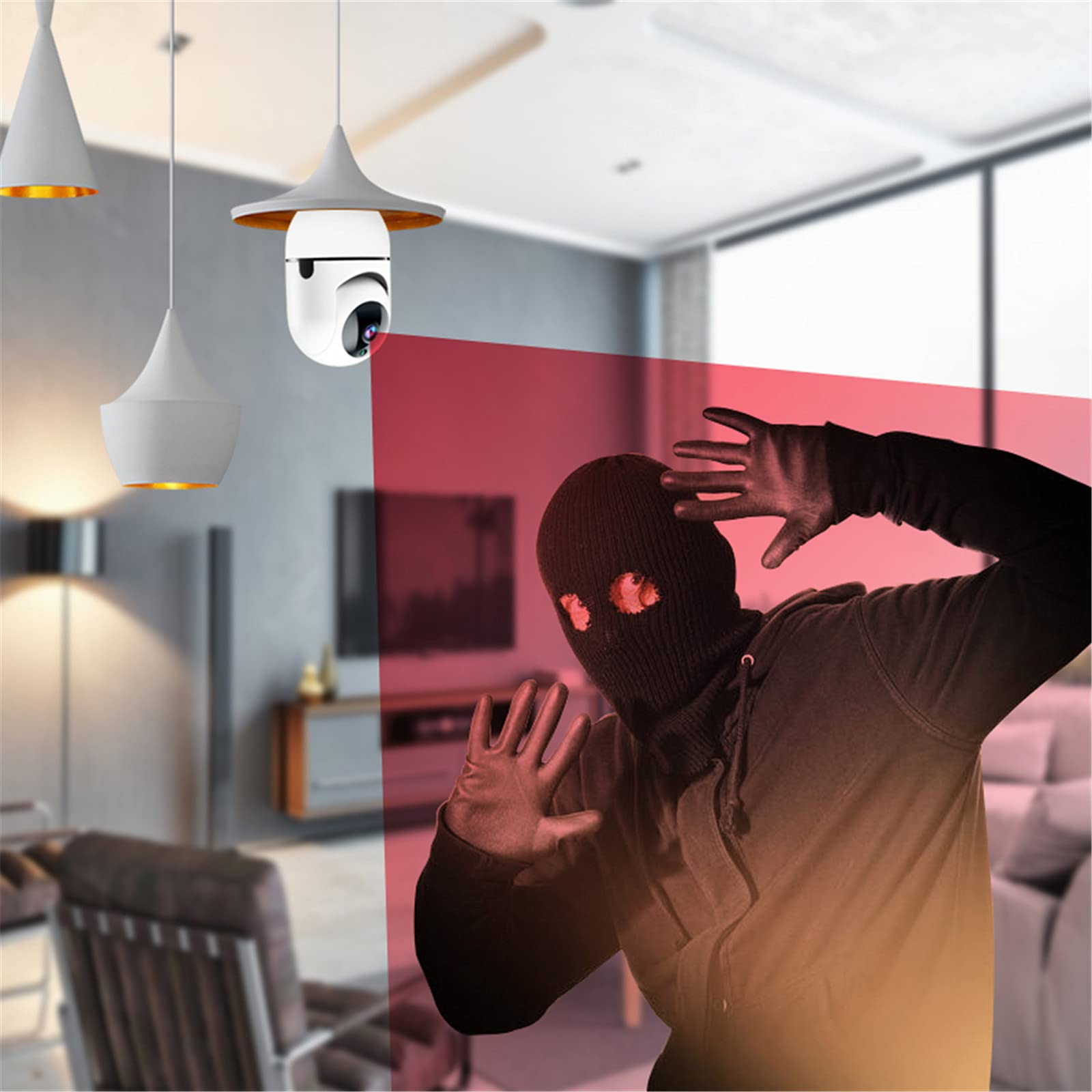E27 Ampoule Caméra Wifi PTZ HD Vision Nocturne Infrarouge Deux Way Talk Baby Monitor Suivi Automatique Pour La Sécurité Domestique