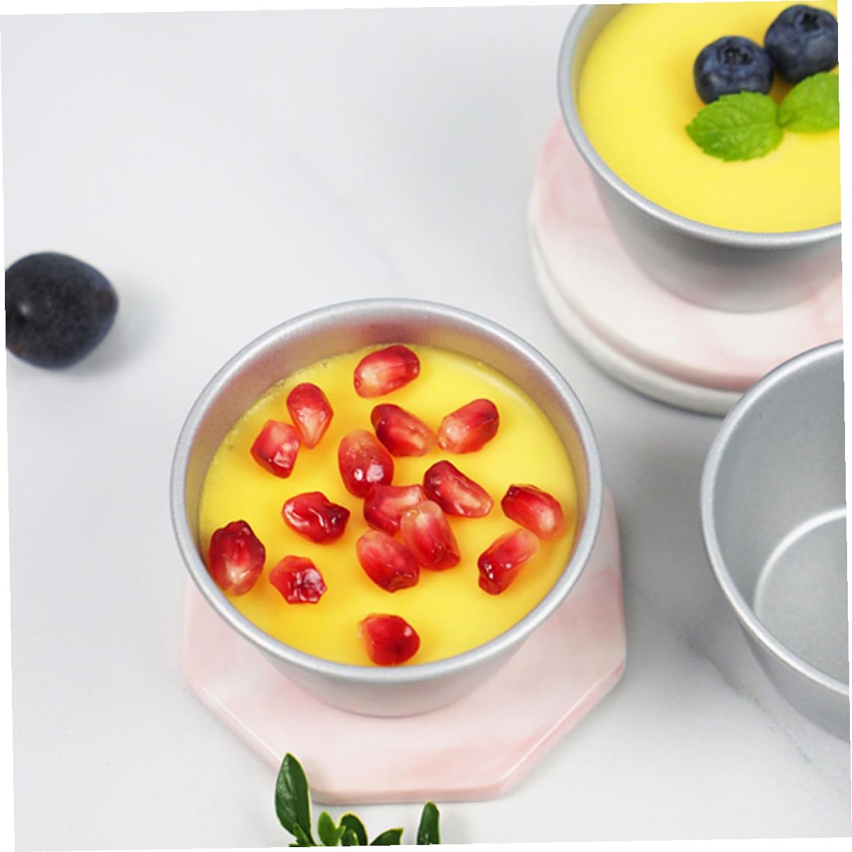 Cabilock 4 Sätze Teiliges Muffin Und Puddingformen Wiederverwendbare Backformen Antihaftbeschichtet Für Muffins Eier Pudding Und Desserts Für Zuhause Und Gastronomie 6 Stück * 4
