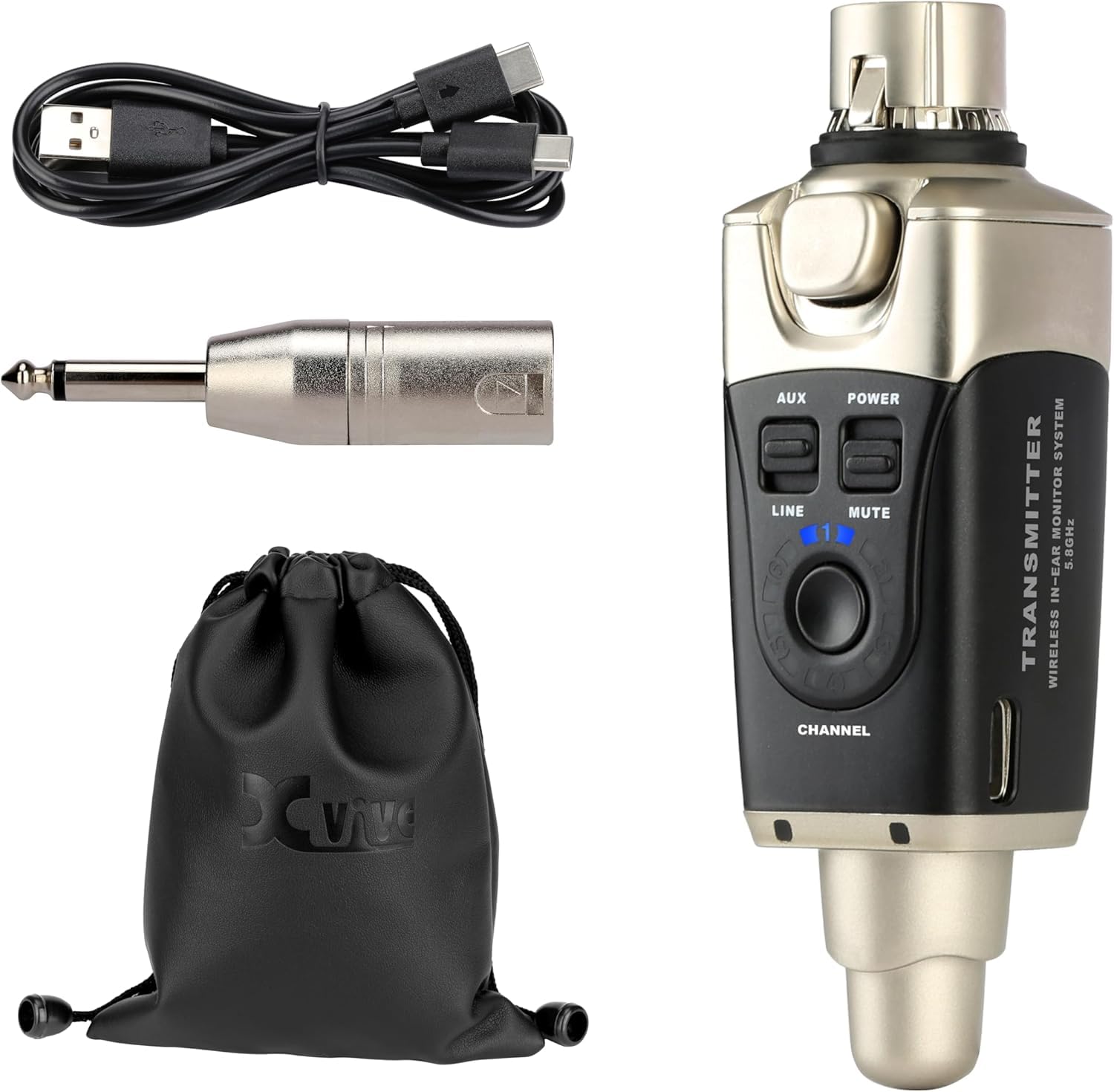 Xvive U45 Wireless in Ear Monitor System Transmitter, 5.8ghz IEM