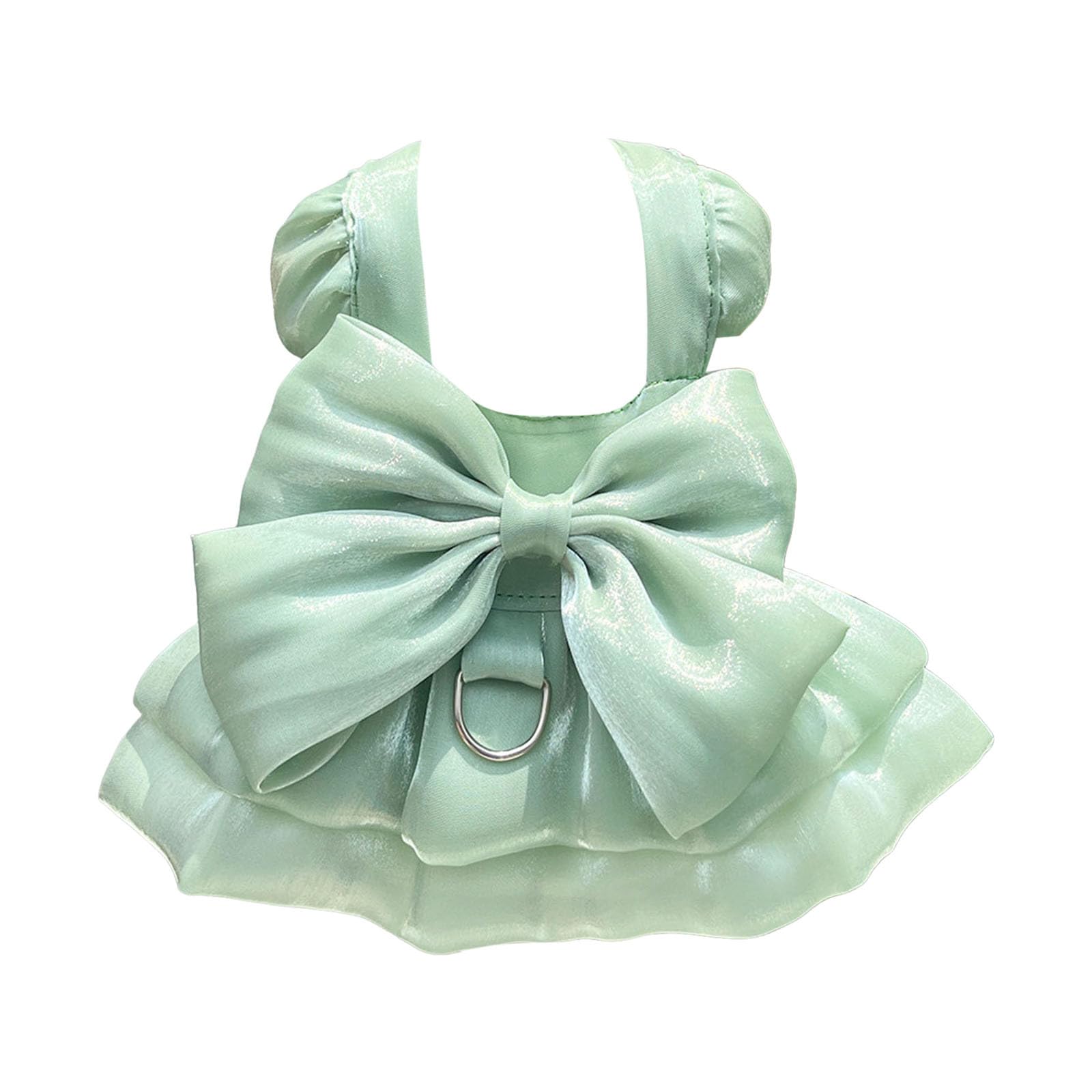 2026 Dog Dress for Small Dogs, Cat Bow Dress with D-Ring, Wedding Clothes for Dog Girls, Puppy Tutu Skirt, Summer Costume Dogs, Pet Wedding Dress, Cat Dress, (Mint Green, S)