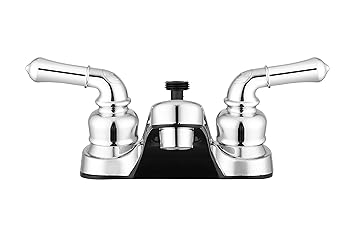 Dura Faucet DF-PL720C-CP RV Bathroom Faucet with Classical Handles and Shower Hose Diverter (Chrome)