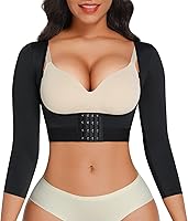 FeelinGirl Women's Upper Arm Shaper Compression Sleeves - Post Surgery Faja, Liposuction Garment, Breast Lifter & Posture Corrector