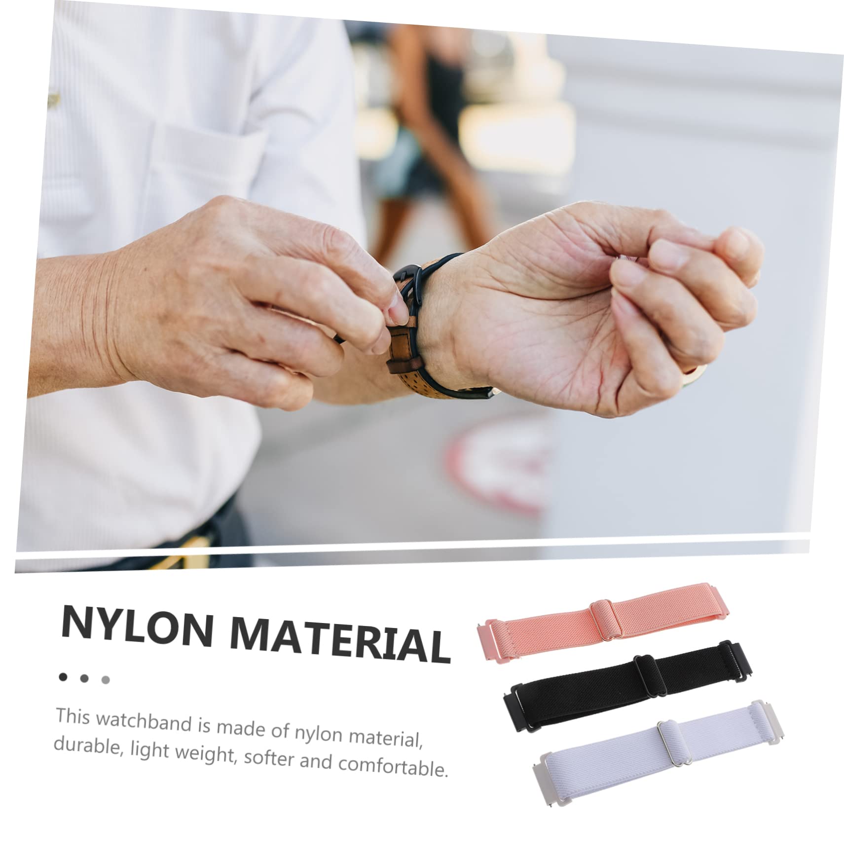 Uonlytech 15pièces Bracelet Montre Nylon Réglable De Bandes Pour Montres Connectées Confortable Et Pour Autres Modèles