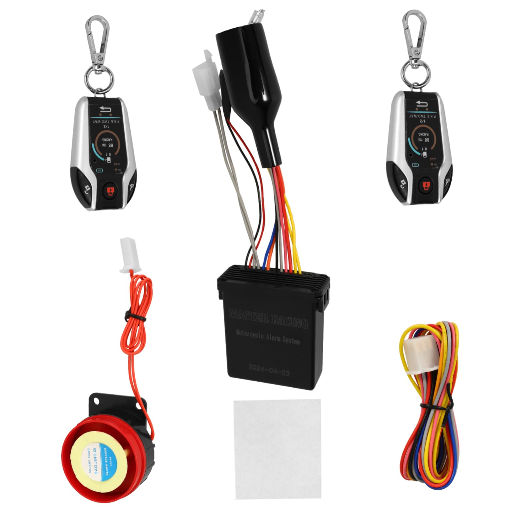 Kit Antifurto per Motociclette con Funzione di Avvio e Blocco Automatico Motore con Telecomando, Dispositivo di Sicurezza in Plastica