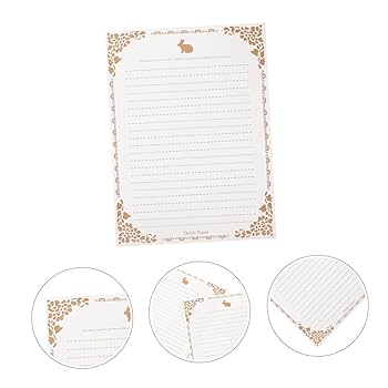 Amazon | LIFKOME 50枚 A4便箋 手紙用紙 スク ブッキングシート