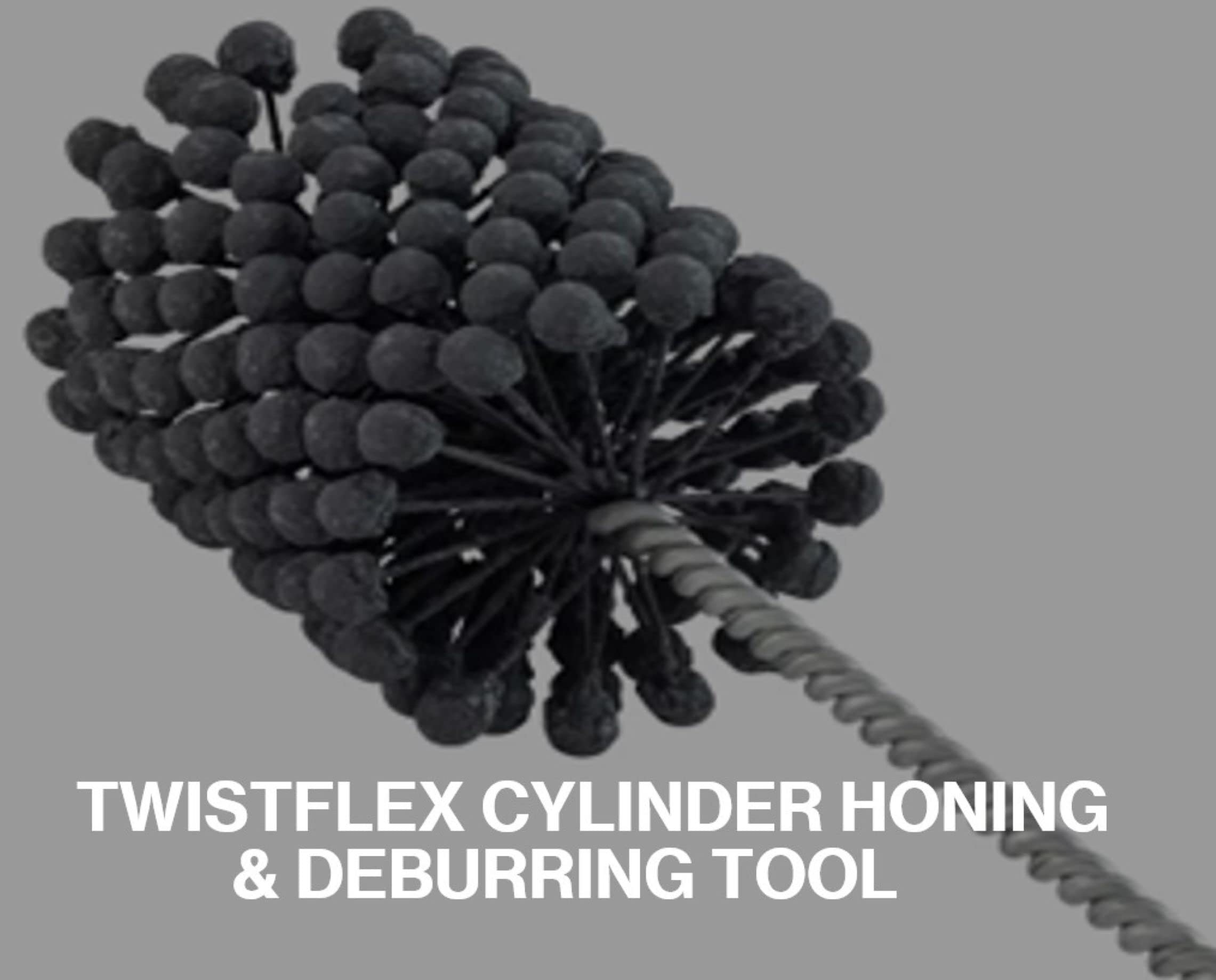 TwistFlex 240SC 9,5 cm ostrzałka cylindryczna | 9,5 cm elastyczny cylinder narzędzie do honowania i usuwania zadziorów | szczotka do wiercenia otworów o średnicy 8,9 cm - 9,6 cm | węglik