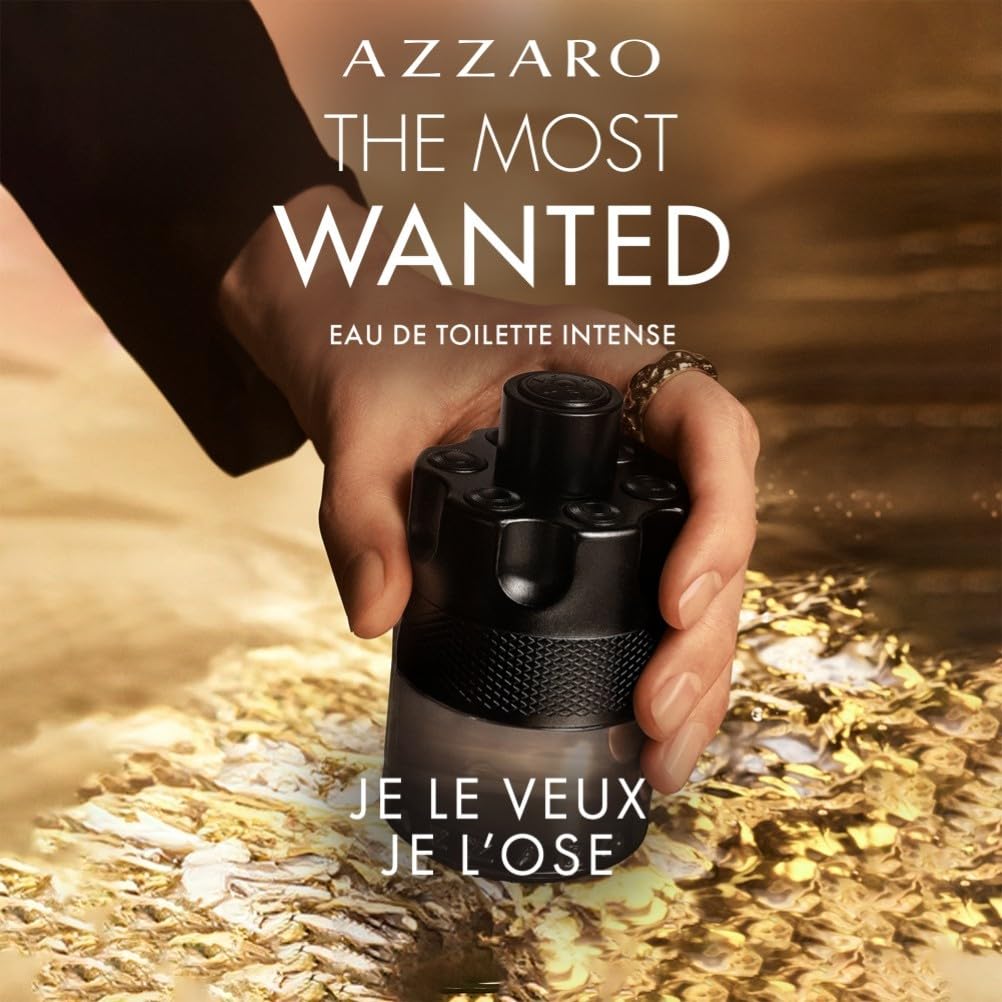 AZZARO The Most Wanted - Eau de Toilette Intense Homme - Fougère Aromatique Boisée - Liqueur de Mousse, Lavande & Bergamote - Tenue Longue Durée - Spray Vaporisateur