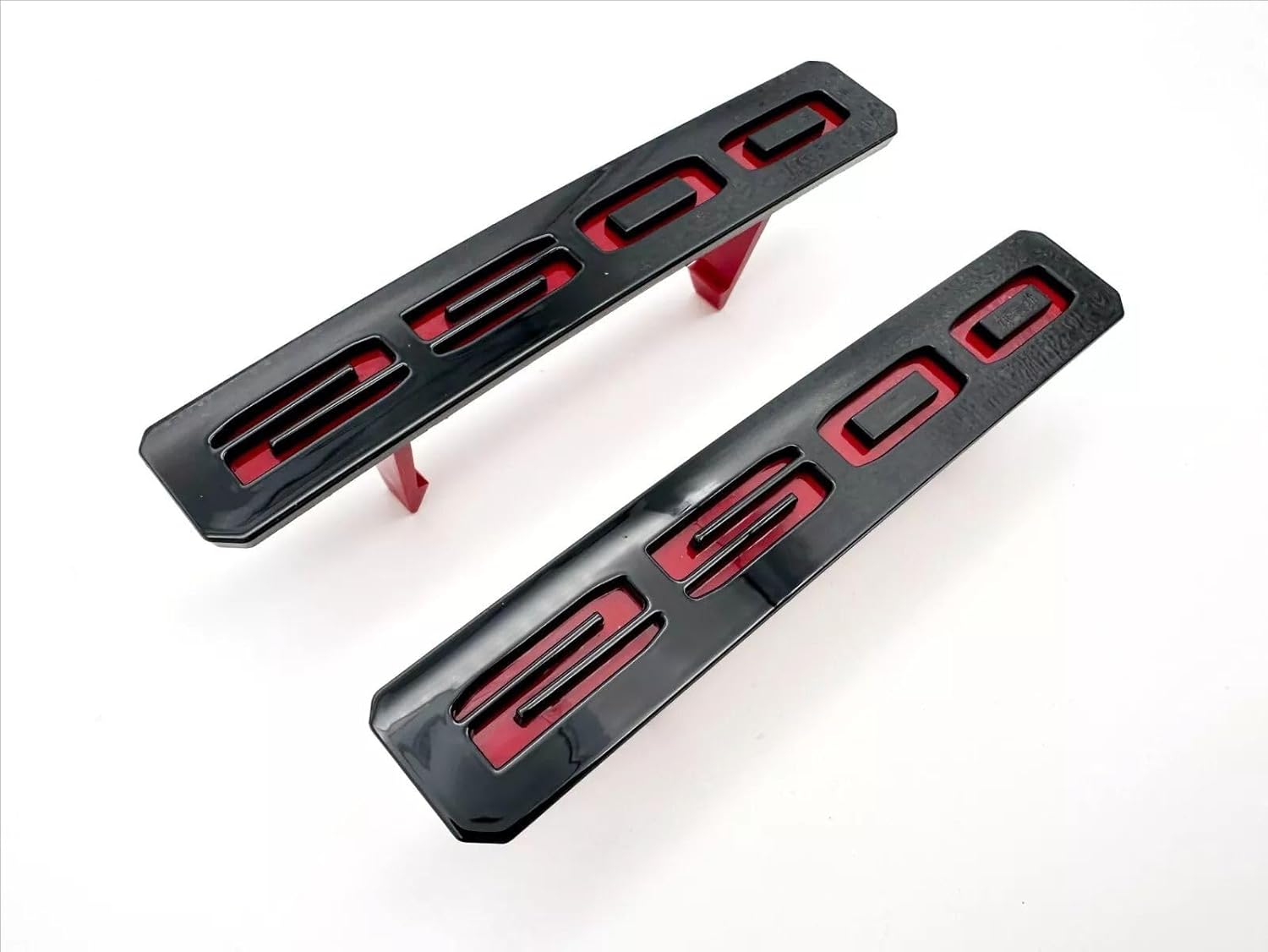 2Pc Front Bumper Fascia Side 2500 Emblems 3D Nameplates Badge Replacement for 2024+ Sierra 2500HD 86578370 86578372 (Black Red)