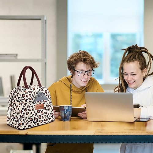 Miniatura 7 de BALORAY - Lonchera para mujeres y hombres con aislamiento para adultos reutilizable para el trabajo picnic escuela o viajes leopardo