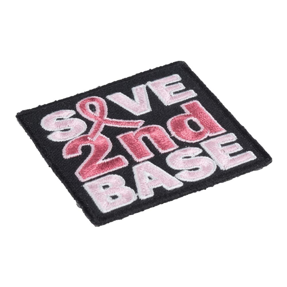 Save 2nd Base Patch, Breast Cancer Ribbon Patches