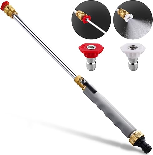 Animgrth Hidrolavadora eléctrica de boquilla de chorro mejorada 2024 para manguera de jardín, incluye 2 boquillas de alta presión y conectores