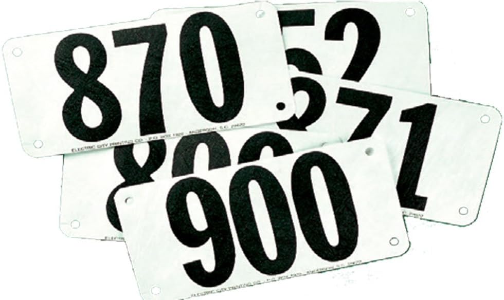 Wear and Tear Competitor Numbers 101200 Track And