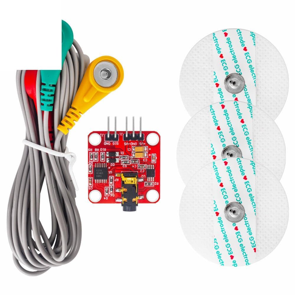 EMG Muscle Sensor Module with 52mm Electrode Pad and Improved Gain for Rduino Projects-image-19