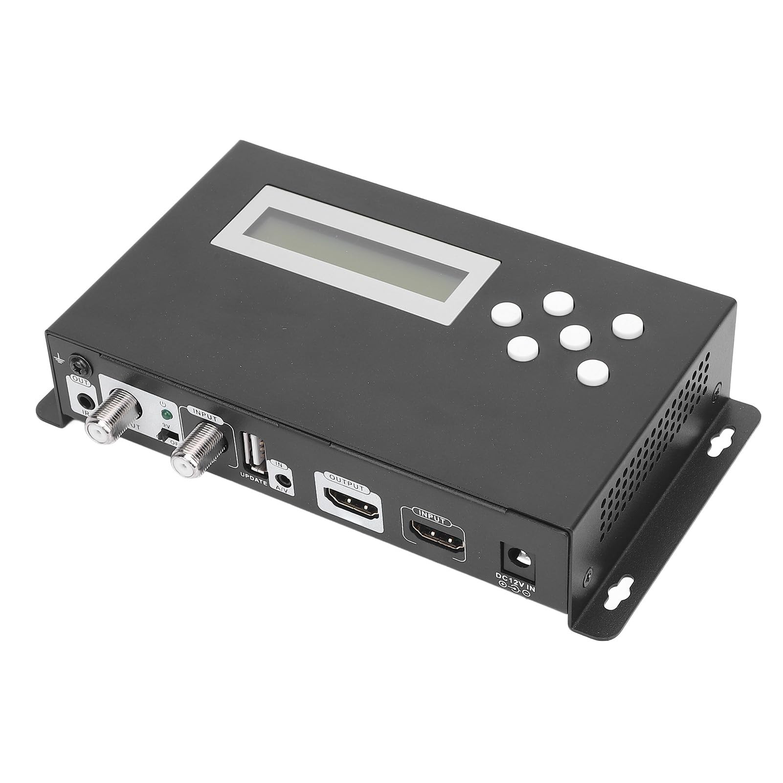 Luocute Modulador Coaxial RF, Modulador Digital de Entrada única con Interfaz Multimedia HD Codificación 4K 30HZ MPEG4 H.264, para Distribución de TV a Través de Cable Coaxial RG6 RG7 RG11 (Enchufe