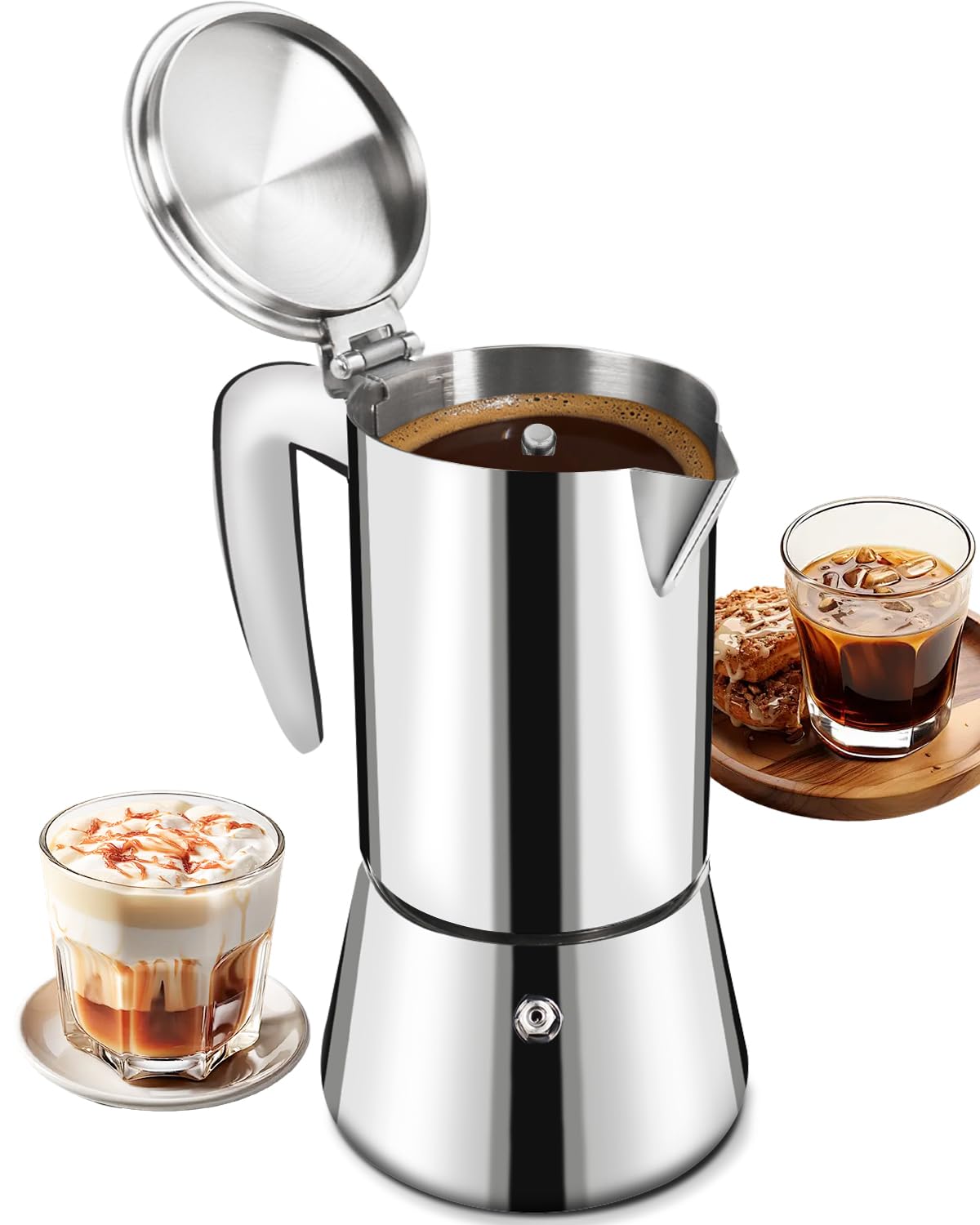Belly Moka 4 Cup Stovetop Espresso Maker