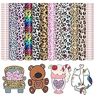 Special Design: Tintnut colorful leopard permanent adhesive vinyl include 10 sheets with paint splatter patterns, we also enclosed 2 sheets transfer tapes to satisfy your necessaries during your Diy creations.Our leopard print colors can give you a w...