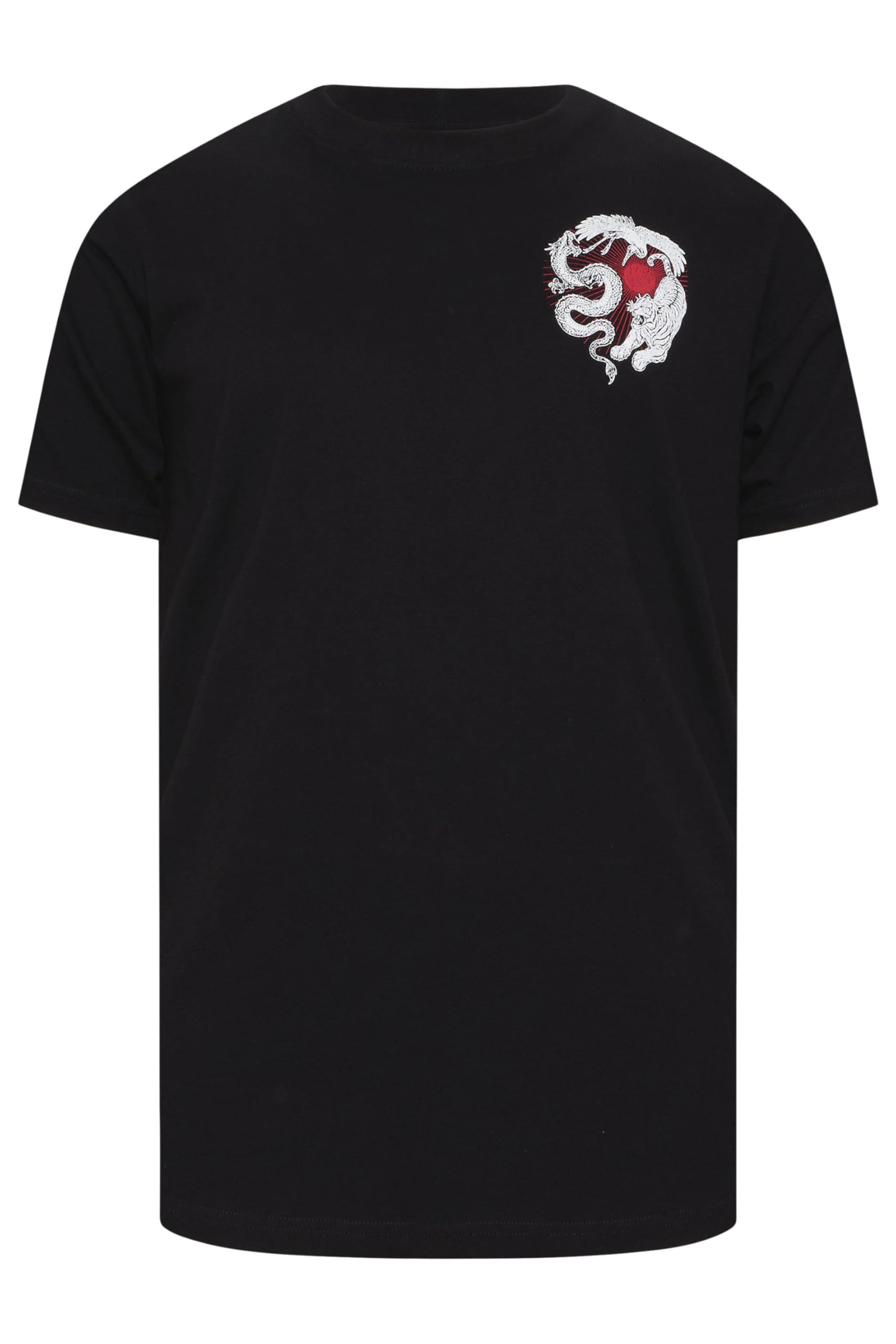 BadRhino Men's Cotton Graphic T-Shirt - Black - 4XL