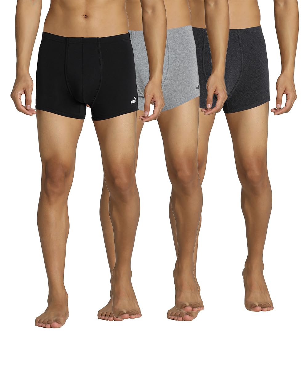 puma Men's Cotton Men's's Stretch Trunk- Pack of 3 Regular Printed Trunks (Pack 3)-picture-45