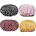 Produktbild Xinlie Haarturban Duschkappen Wasserdichte Duschkappe Double Layer Badekappe Haartrockentuch Kopfhandtuch Womens Swim Cap Shower Cap Damen Bad Kappe für Badezimmer,Badekurort,Hauptgebrauch (4 Stück)