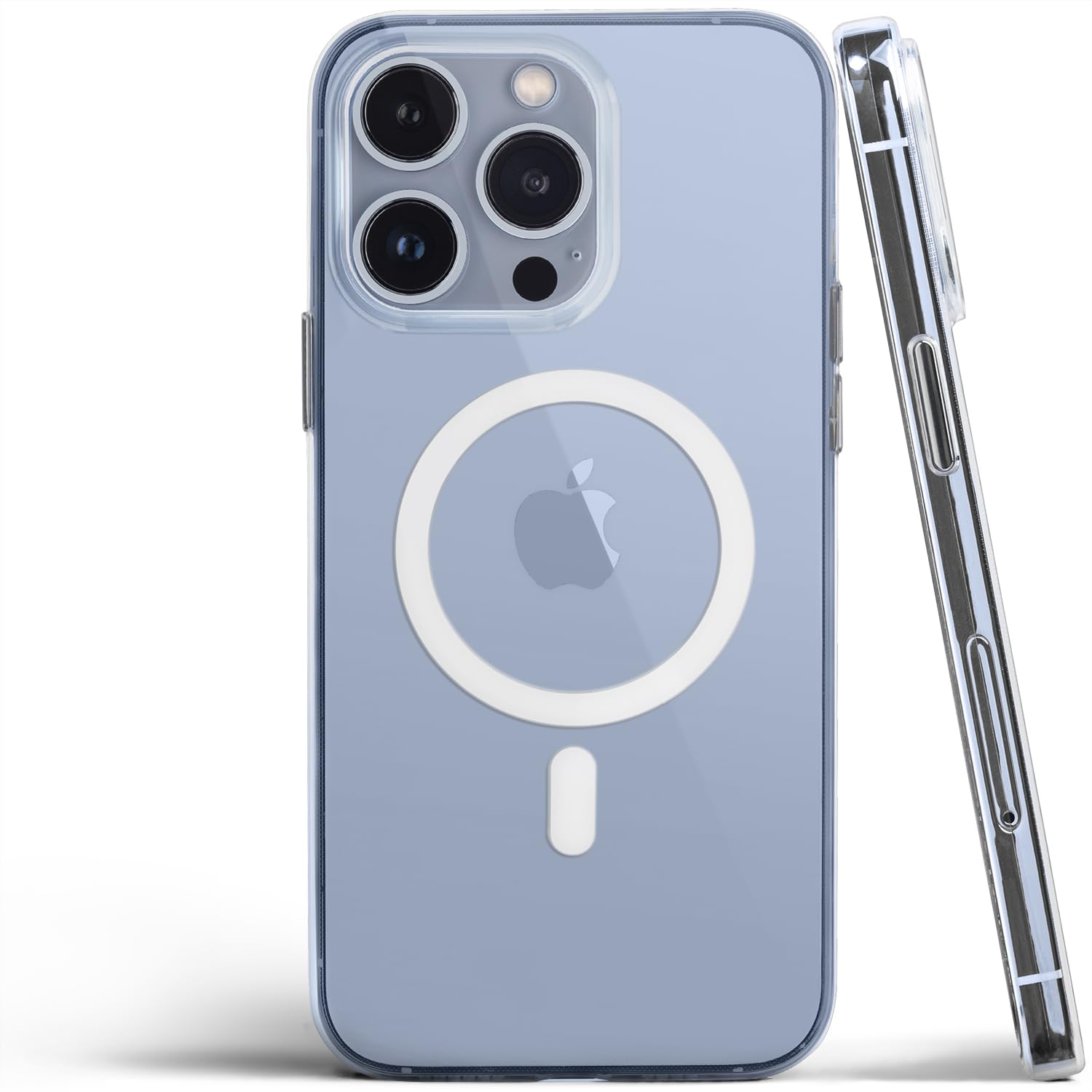 totallee iPhone 13 Pro Max Case, Magnetic Case with Built-in Magnets, Slim, Clear Case for iPhone 13 Pro Max with Extra Grip (Clear with Magnet)