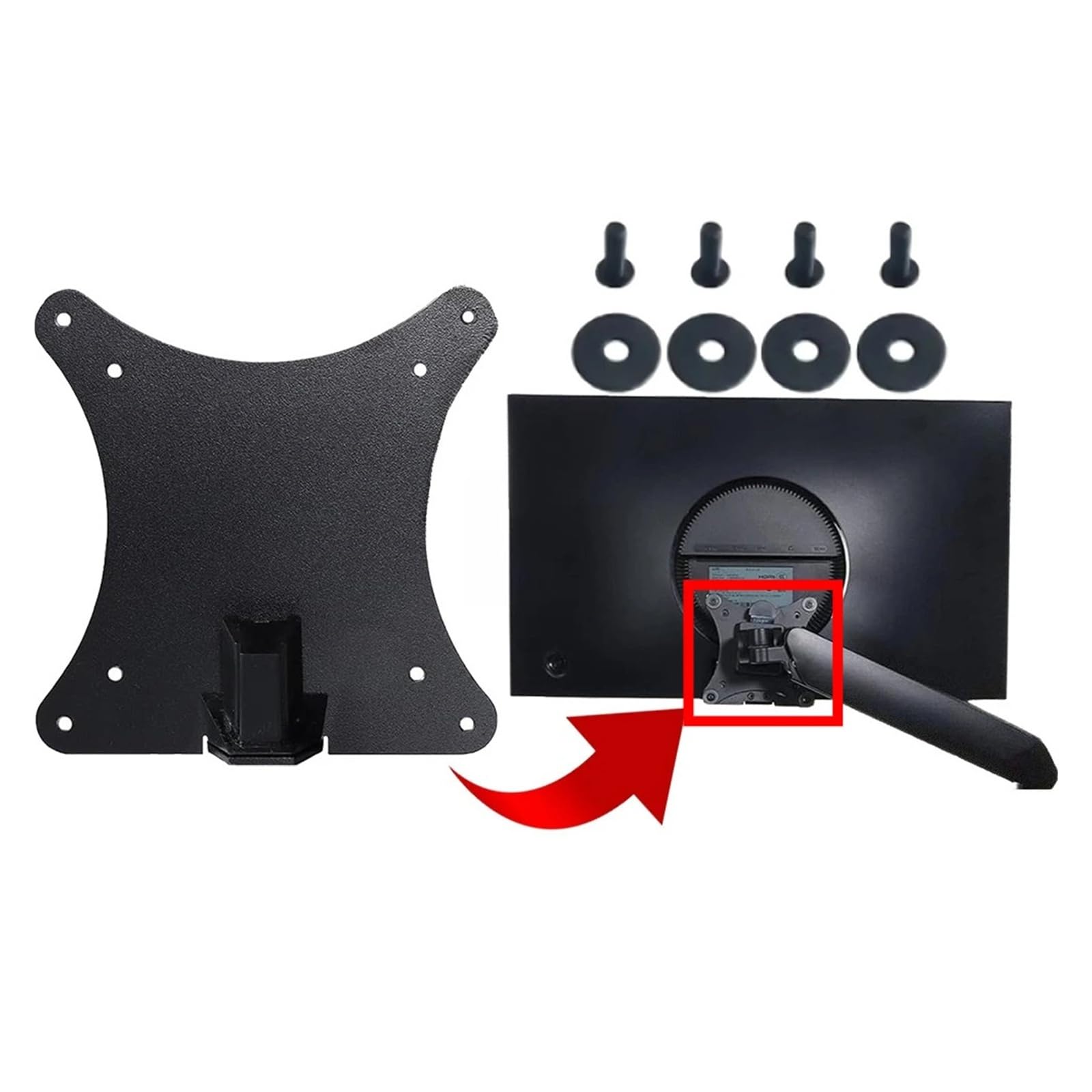 Metal - Adaptador De Montaje En Pared VESA, Compatible Con Samsung, LC24RG50FQCXXF LC32F397FWNXZA Soporte For Monitor Se Monta En Soporte/accesorios De Soporte De Brazo