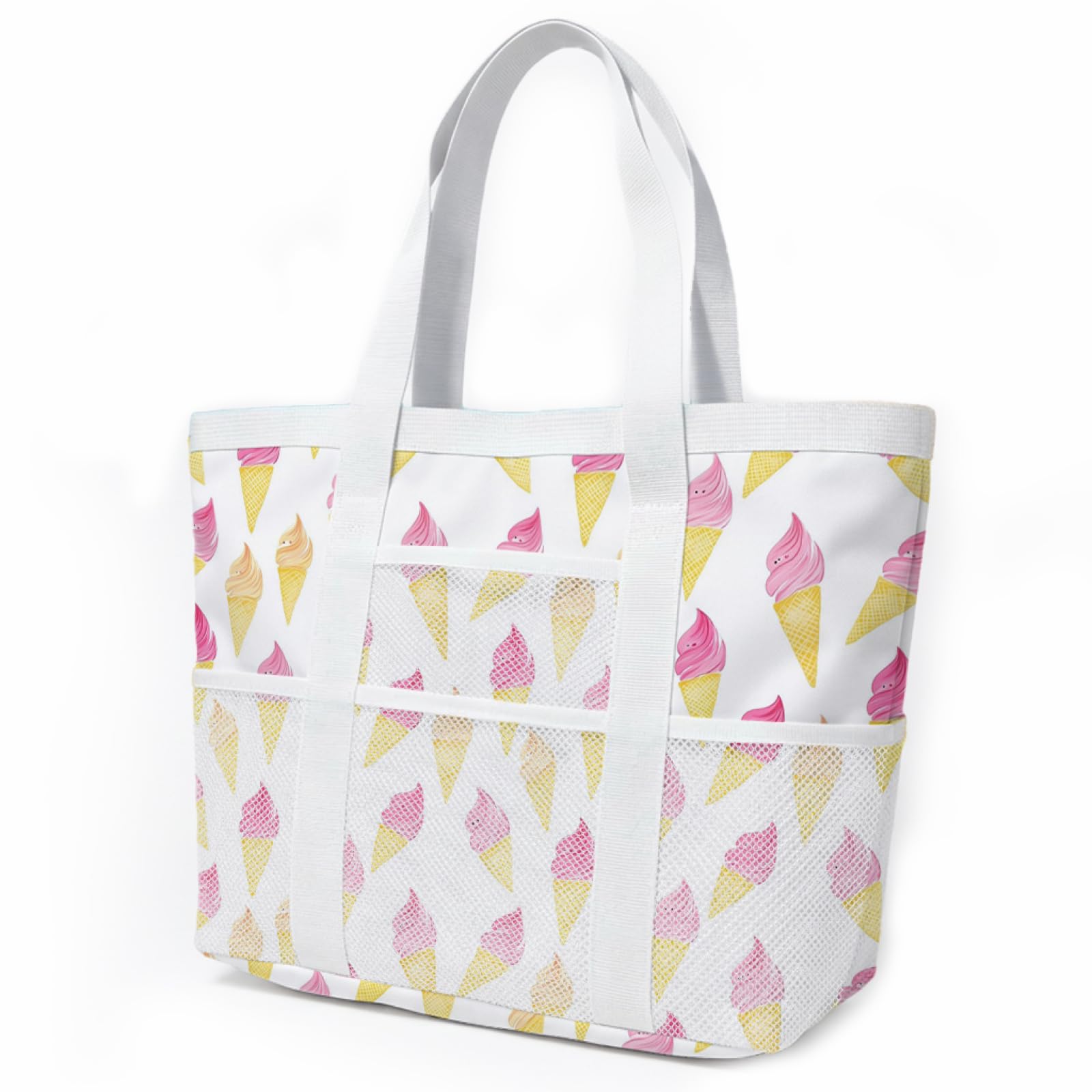 Sac de Plage Sac Fourre Tout Voyage Tote Bag Piscine Avec Fermeture Éclair Cabas de Voyage Accessoire Plage Pliable Et Léger Beach Travel Bag Gym Cabas Femme