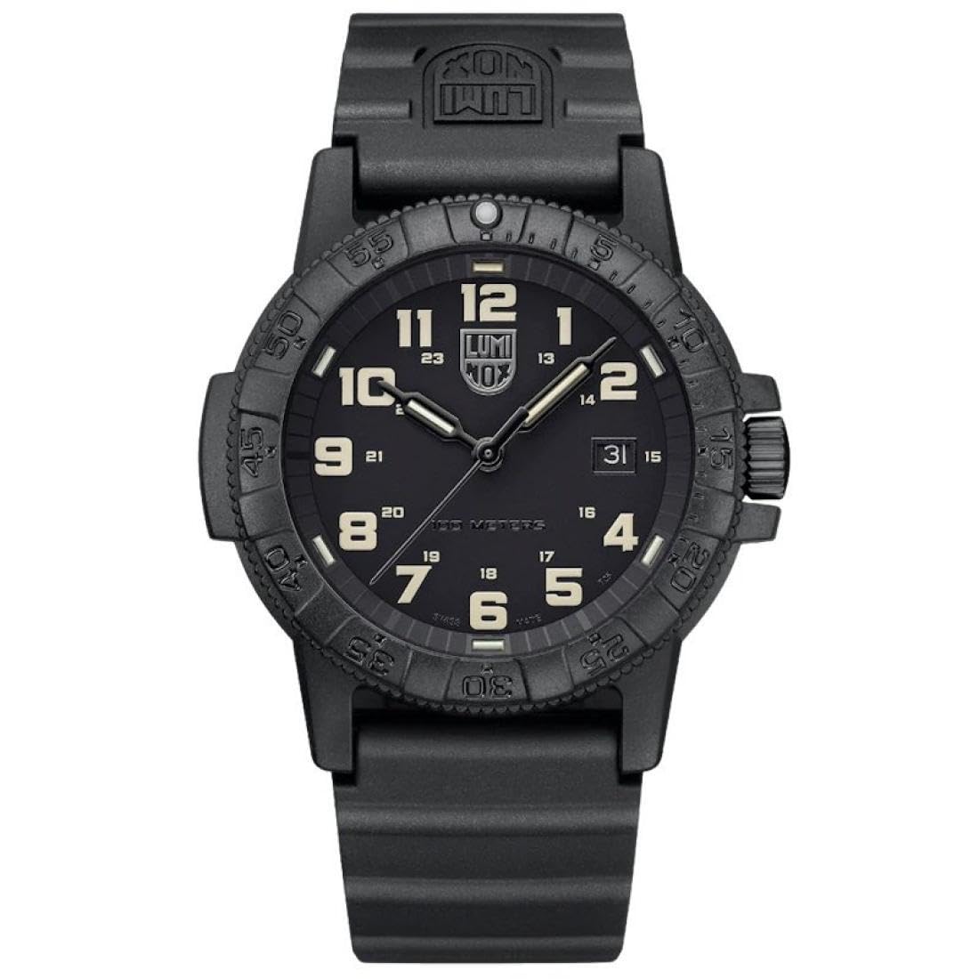 Luminox Leatherback SEA Turtle Giant Uhr für Herren in der Farbe Schwarz mit Armband aus PU, Wasserdichtigkeit: 10 bar, Gehäusedurchmesser: 44 mm, XS.0330