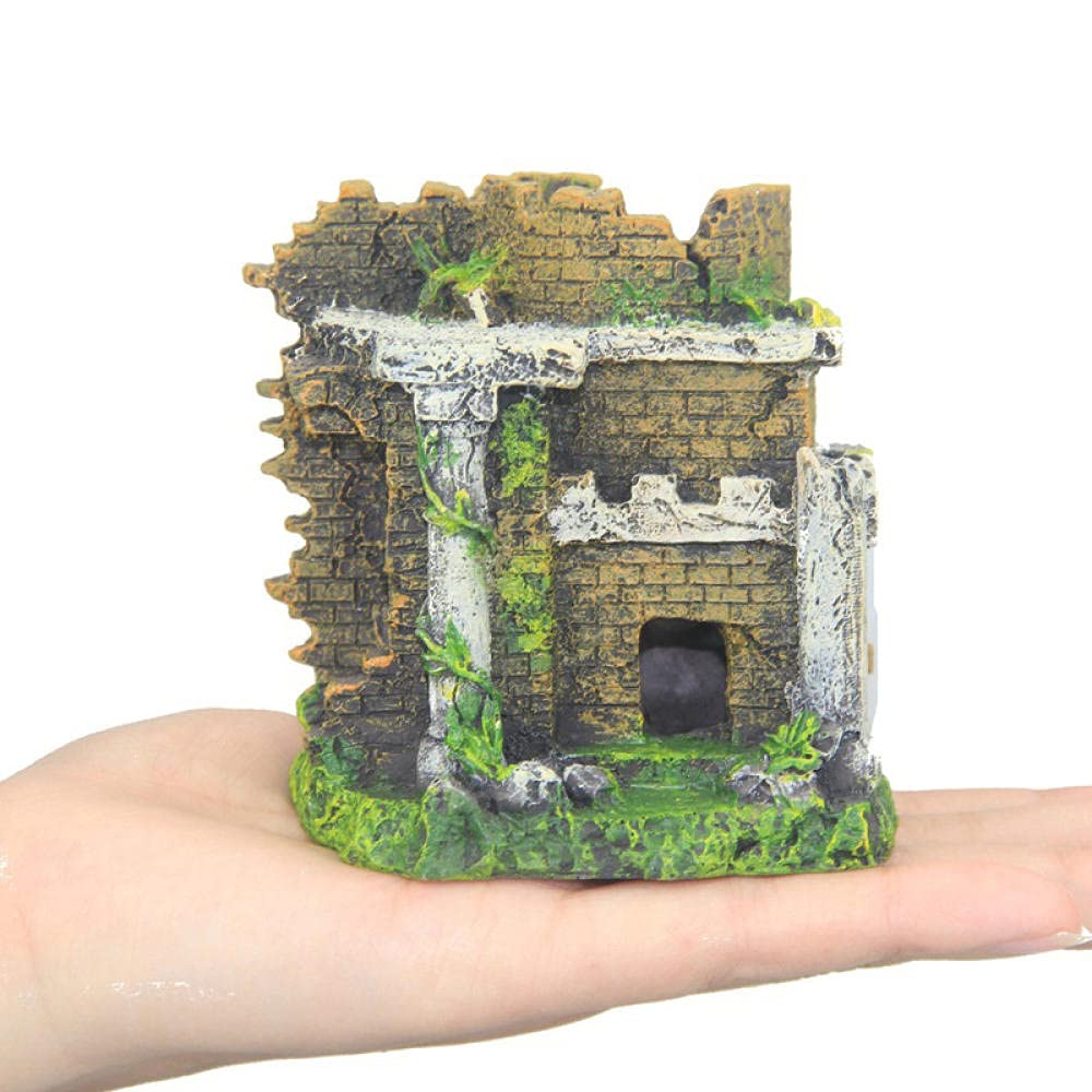Decorazione dell'acquario Decorazione dell'acquario Decorazione Ornamenti del Piccolo Castello Acquario paesaggistico Rifugio for Pesci e gamberetti Acquario Decorazione paesaggistica