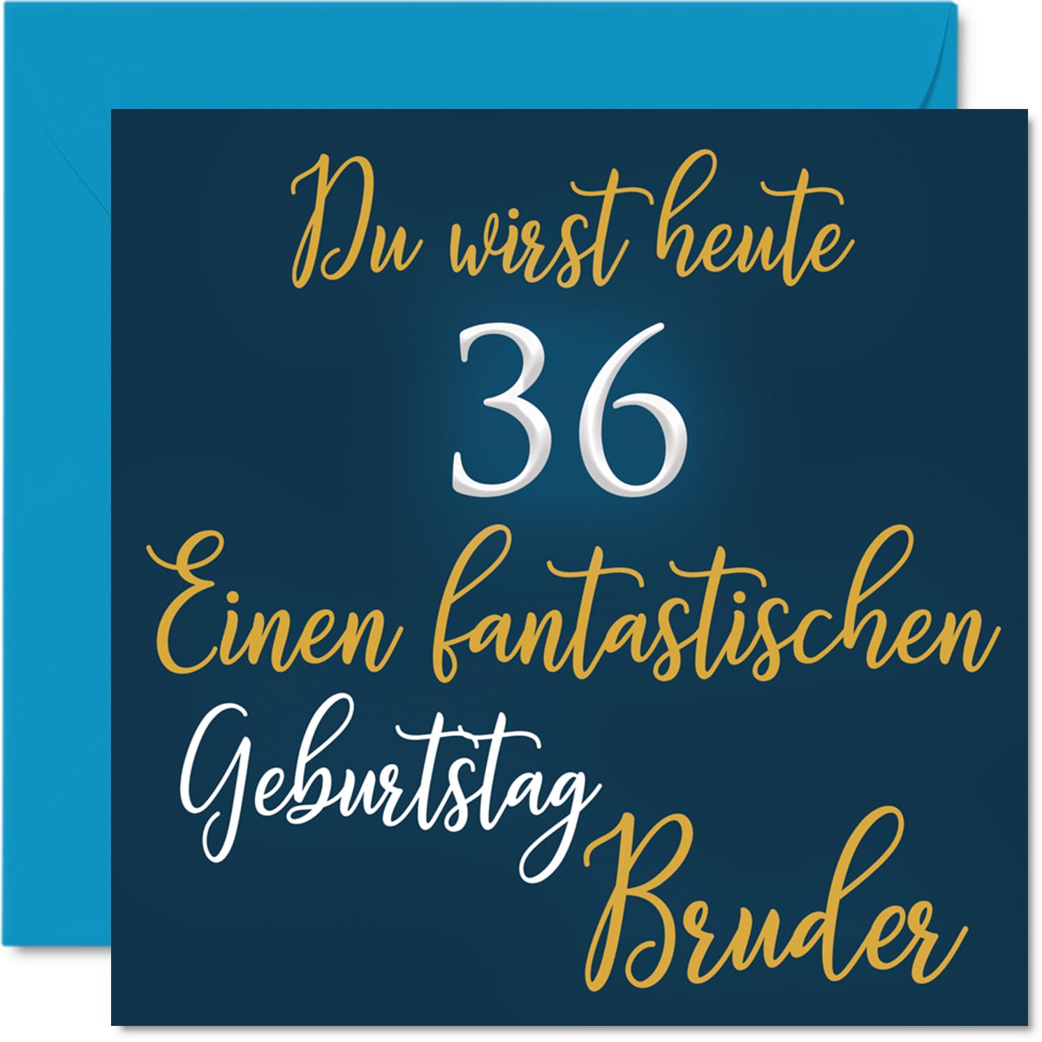 Stuff4 Fantastiques Cartes D'anniversaire 36 Ans Pour Frère – 36 Today & Fantastic – Carte D'anniversaire Pour Frère De La Part D'une Sœur, Cadeau D'anniversaire Pour Frère Et Sœur 145 Mm X