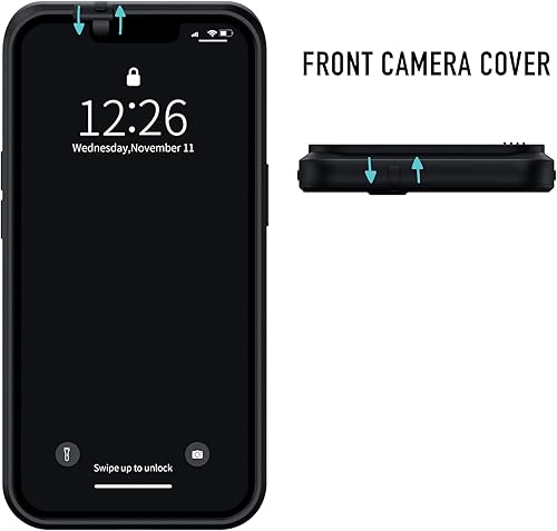 Miniatura 2 de Spy-Fy Valenta Black - Funda para iPhone 13 Pro Max con fundas para cámara delantera y trasera, protege tu iPhone y privacidad, a prueba de caídas