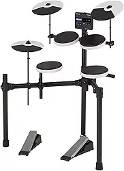 Roland TD-02K V-Drums | Kit de bateria eletrônica compacta de nível básico com reprodução expressiva, recursos de redução de ruído, suporte ajustável em altura e expansão Bluetooth opcional | Função