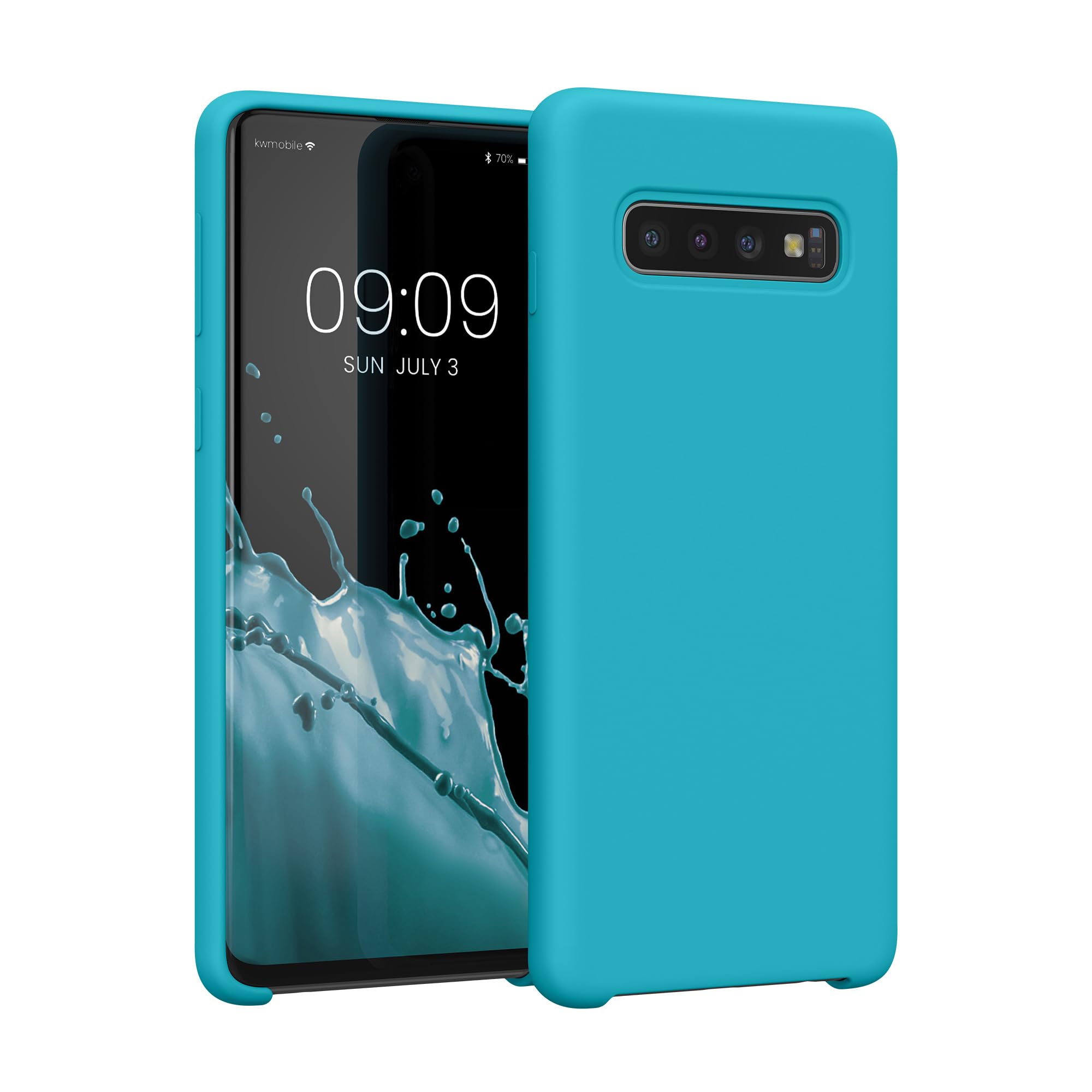 kwmobile Case Compatible with Samsung Galaxy S10e Case - TPU Silicone Phone Cover with Soft Finish - Cool Glacier
