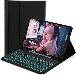 Capa Para Tablet Com Teclado Bluetooth Para iPad 7ª, 8ª e 9ª Gerações