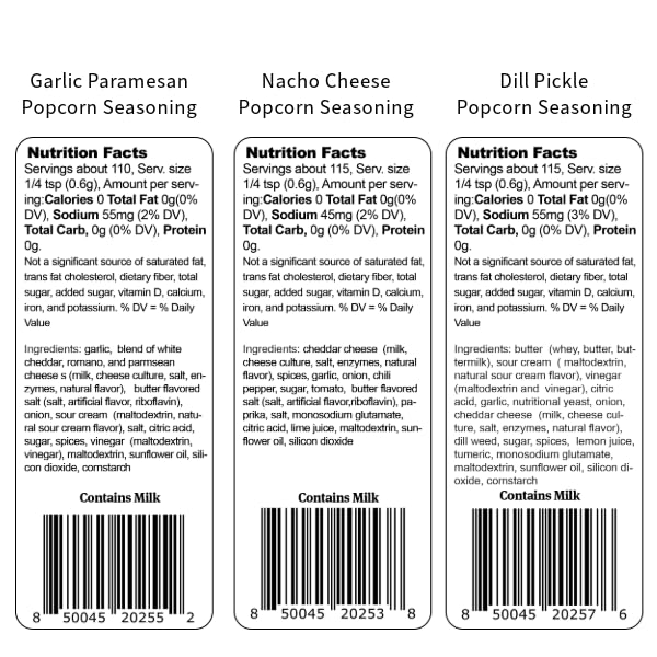 6 Irresistible Flavors Popcorn Seasoning Variety Pack