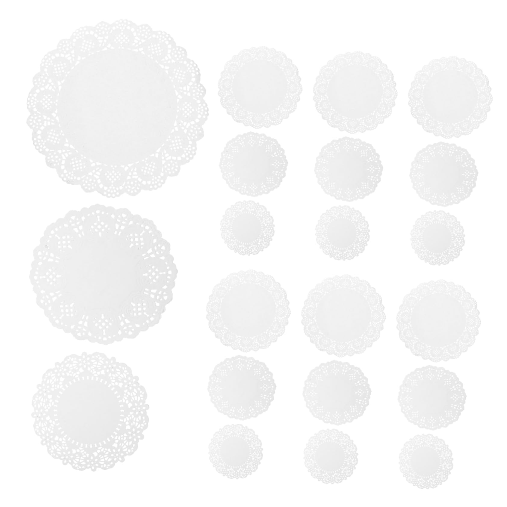 Garneck 150pcs Disposable Cake Paper Mats Lace Paper Hollow Cake Box Liner Non-slip Baking Tools for Party