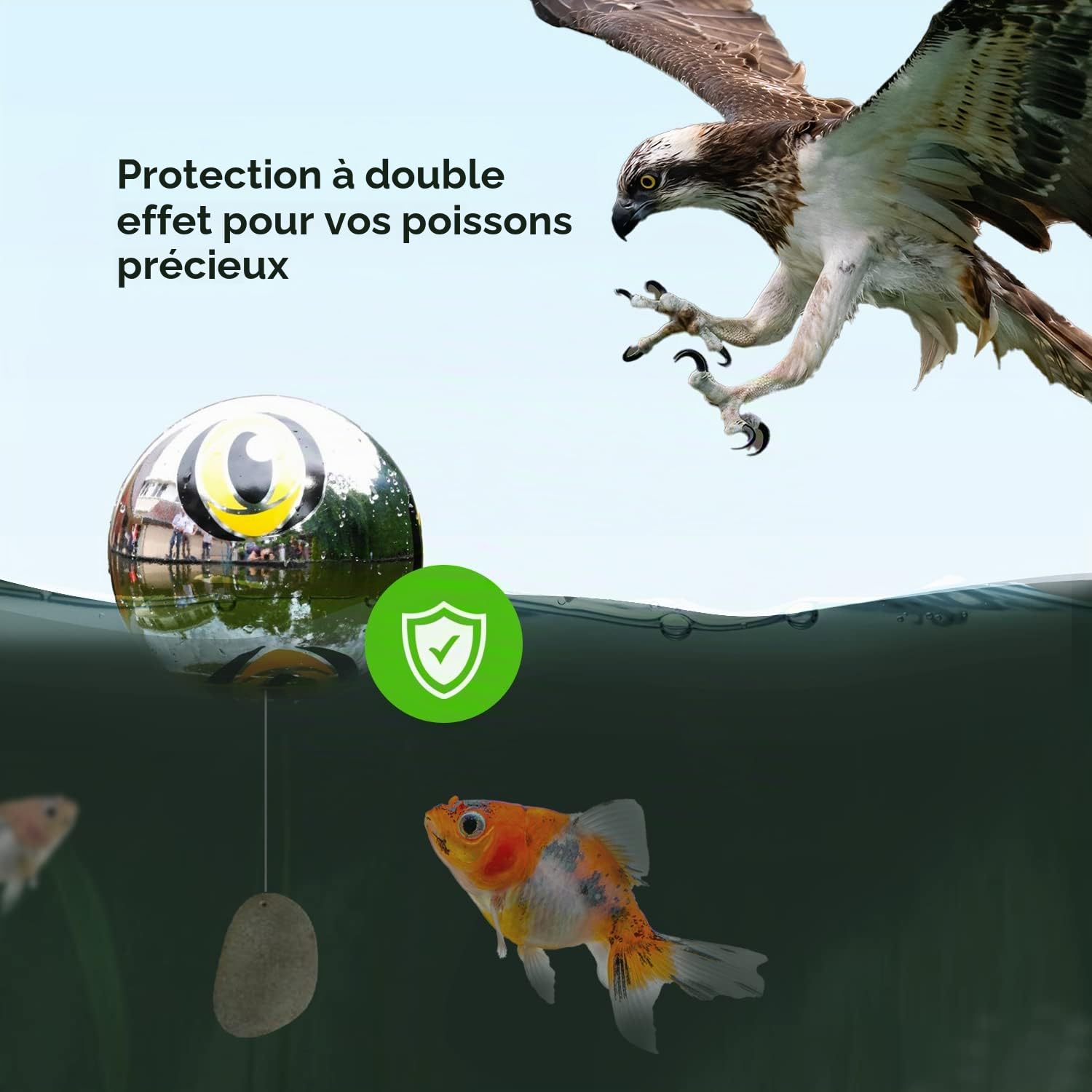 Velda, réflecteur effaroucheur anti-héron pour bassin d'agrément, Heron Stop Reflector, 128034