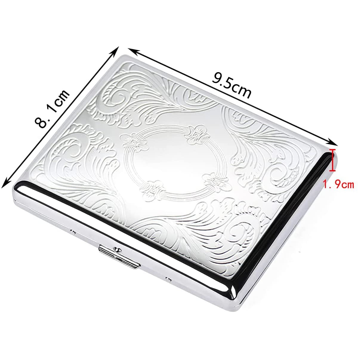 Cigarette Case, Vintage Metal Flip-top Cigarette Case (Hold 20