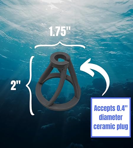 Vista 22 de Chatelet REEFSHAPE - Soporte para enchufe de fragmentos de coral para estabilidad de coral, paquete de 5 soportes para fragmentos de sustrato