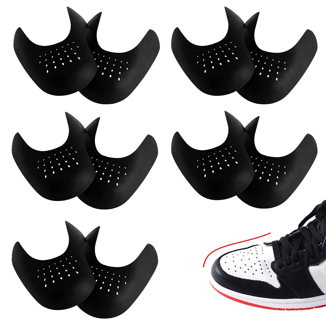 HONGECB Protector de Zapatos Antiarrugas, 5 Pcs Anti-Arrugas Prevenga Calzado Deportivo Arrugas, Arrugas de Zapatos Antiarrugas, Protectores para Zapatillas de Deporte, Arrugas de Zapatos Antiarrugas