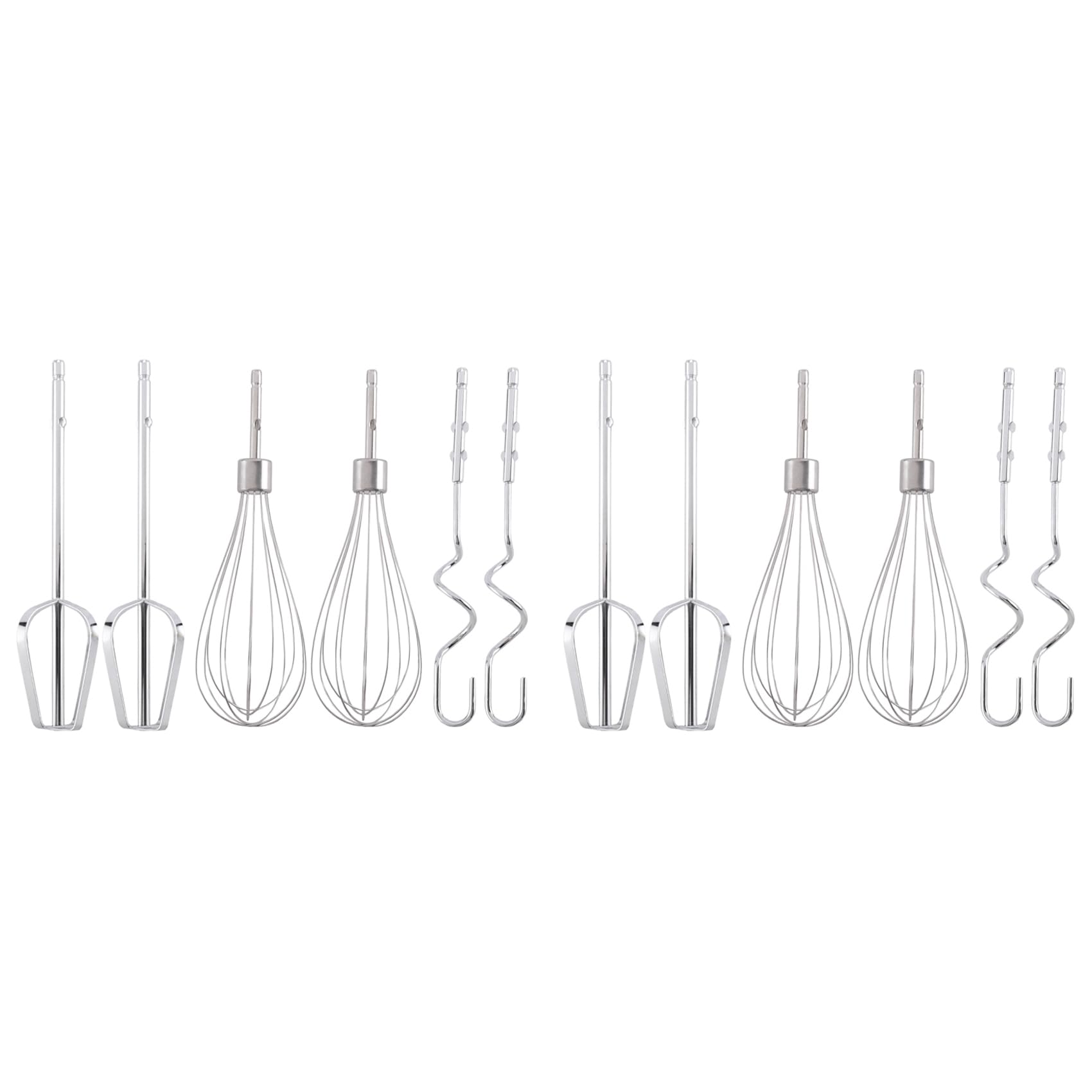 Qezodsx Silver 2Set Electric Egg Mixer Parts Set Blender Egg Beater Suit For Electric Balloon Whisk Kitchen Accessories Blender Mixer