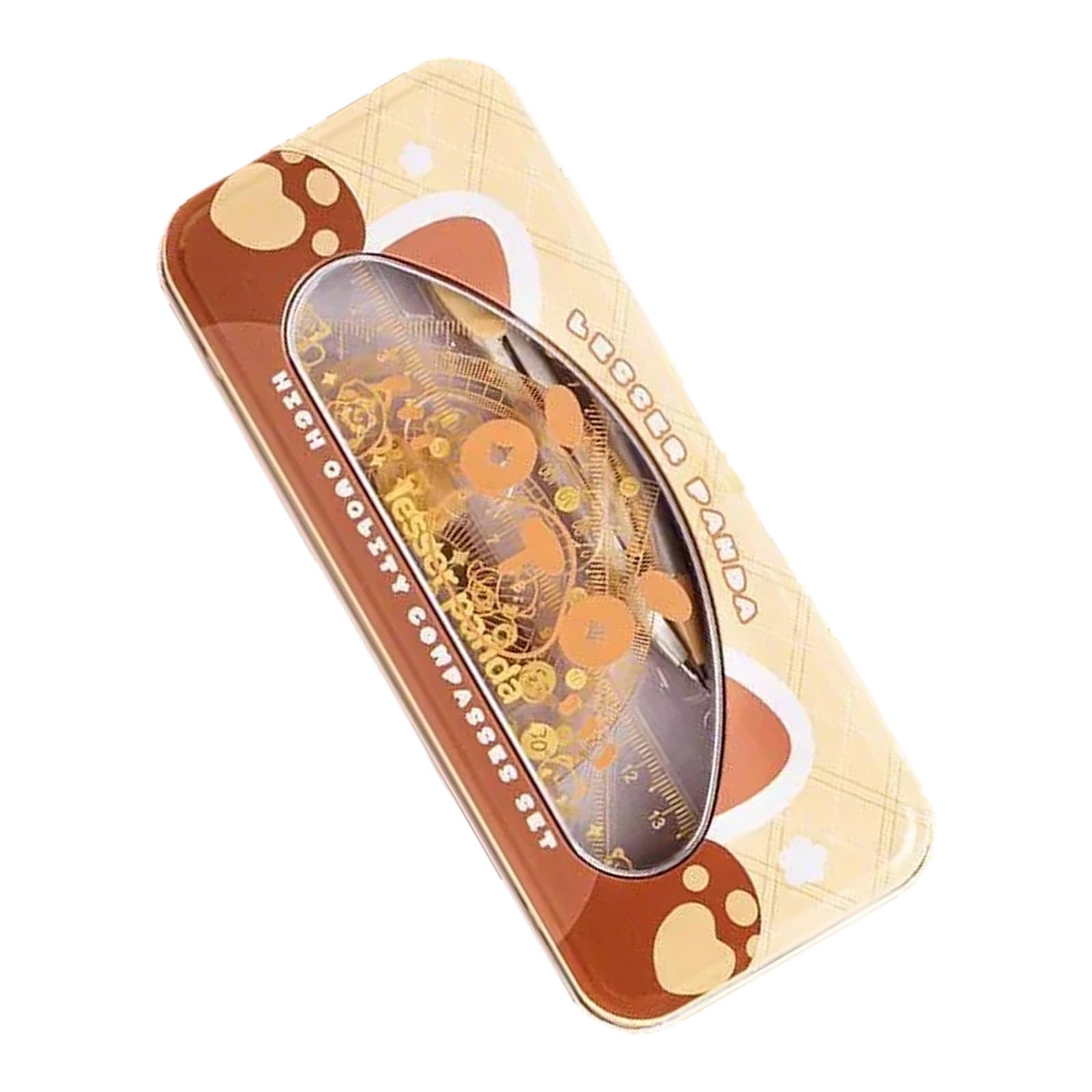 Xjdzineq Pcs Geometry Math Set Cartoon Animal Ruler Set Includes Rulers Protractor Compasses Eraser for Kids Classroom Learning