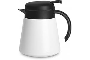 Luvan 27oz 800ml Double Walled Vacuum Insulated Small Thermal Carafe in White
