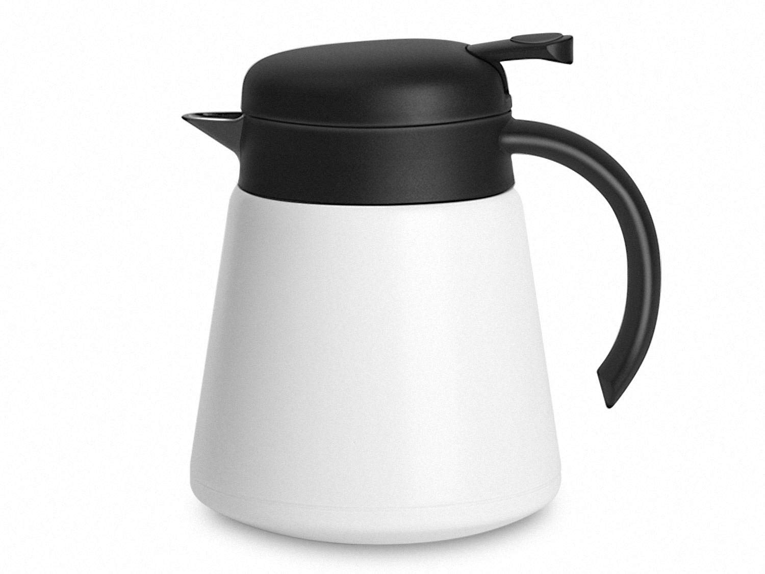 Luvan 800ML Carafe Thermique en Acier Inoxydable, Rétention Chaude Froide 12H (Blanc)