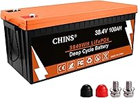 Vista 1 de CHINS Batería de litio Bluetooth LiFePO4 de 36V 100AH, batería de litio para carrito de golf de 36V, corriente máxima integrada de 200A BMS 500A
