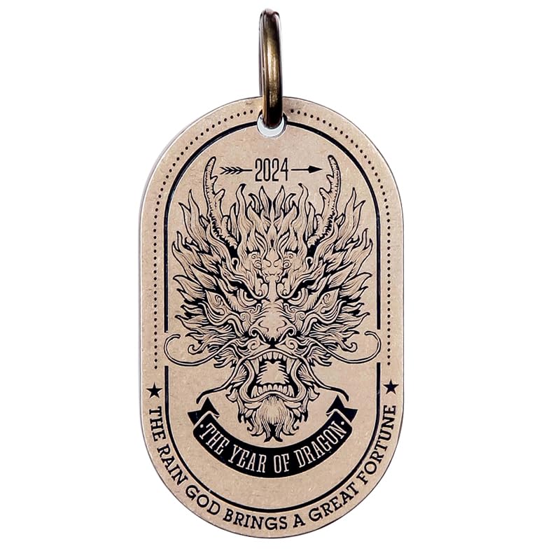 Cadeau personnalisé dragon en laiton pendentif zodiaque pour proche et ami