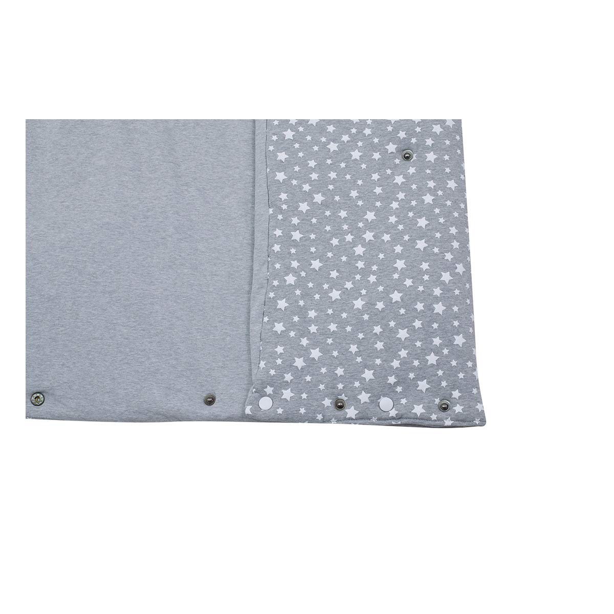 JYOKO Kids Saco Capazo para Bebé de Algodón Orgánico Extra Suave – Antialérgico, Protección Óptima contra el Viento y Frío – Ideal para Piel Sensible, Recién Nacidos y Bebés (White Star, Algodon)