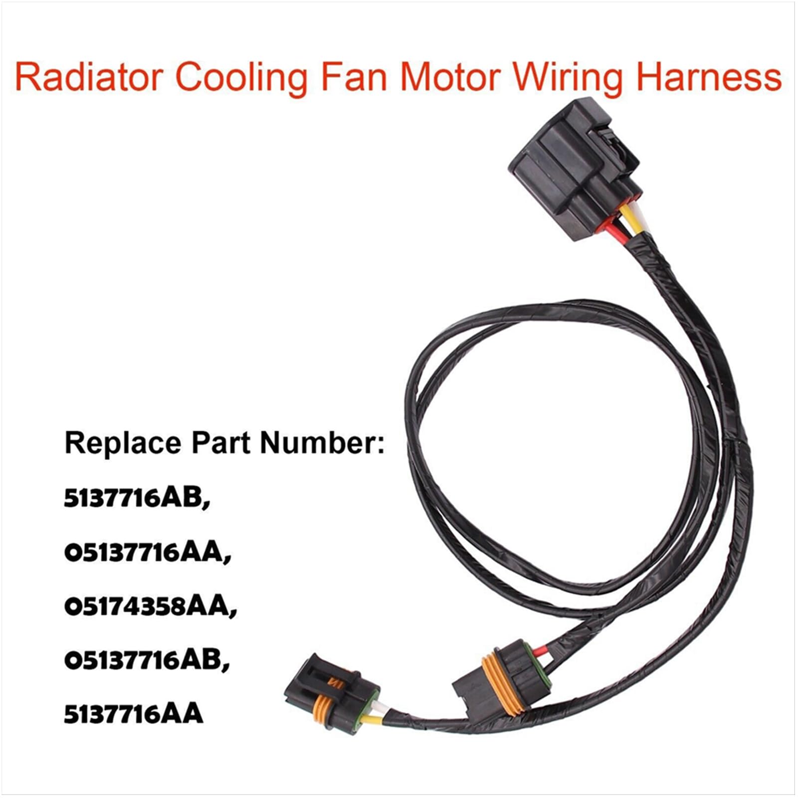 Motorkühlung Lüftermotor Kabelbaum für SRT8 SXT 300C 5137716AB 5137716AA 05137716AB 05137716AA Auto Fan Motor Draht