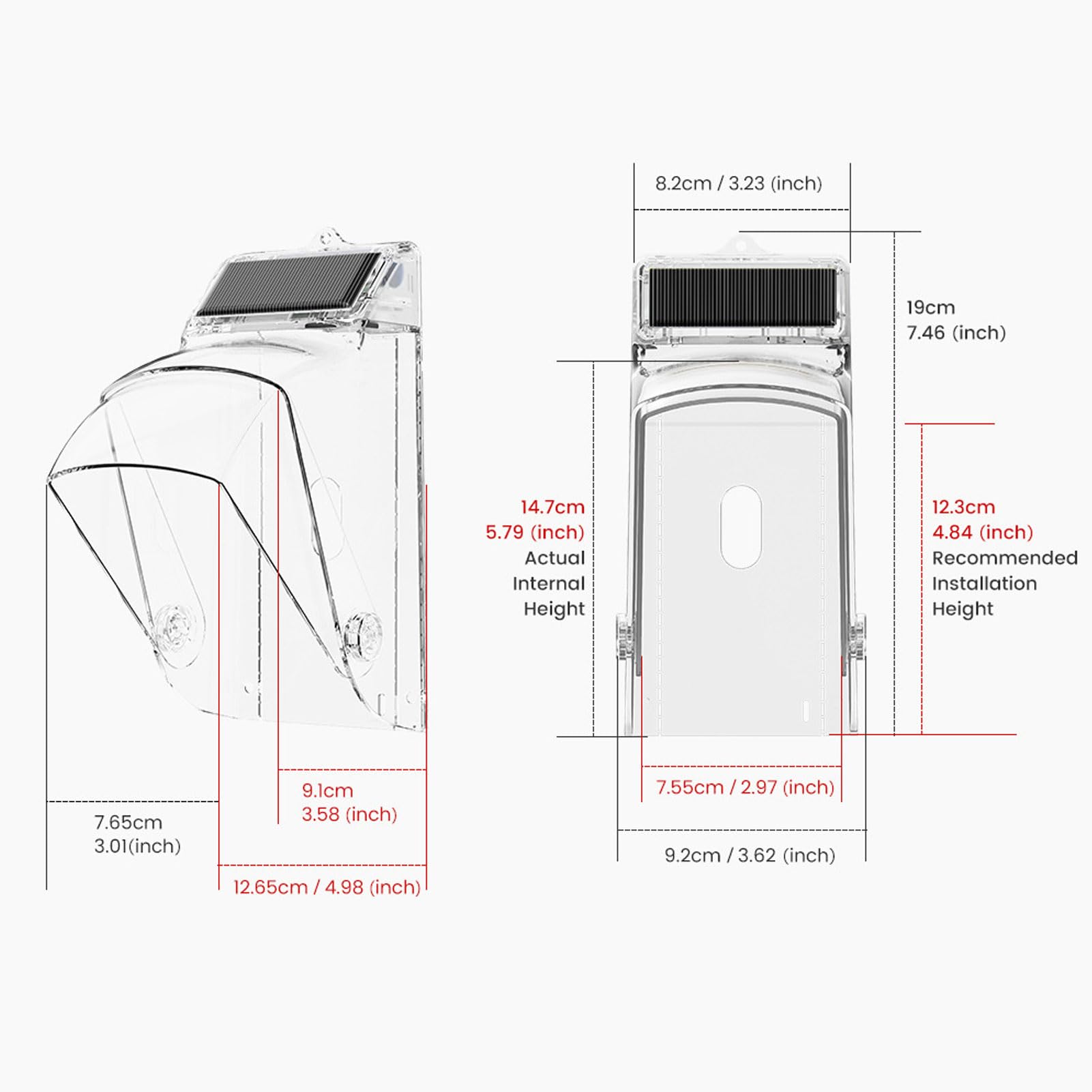 Hyuduo Sonnette Vidéo Solaire, Abri de Caméra avec Protection Imperméable,