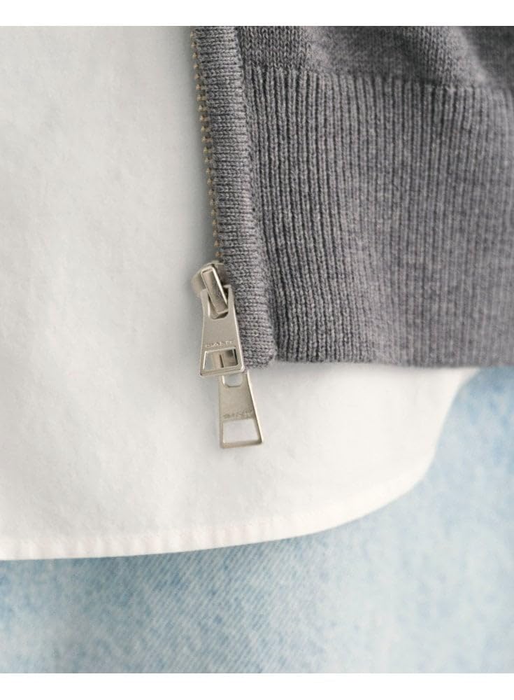 GANT Casual Cotton Zip Cardigan Suéter cárdigan Hombre (Pack de 1)