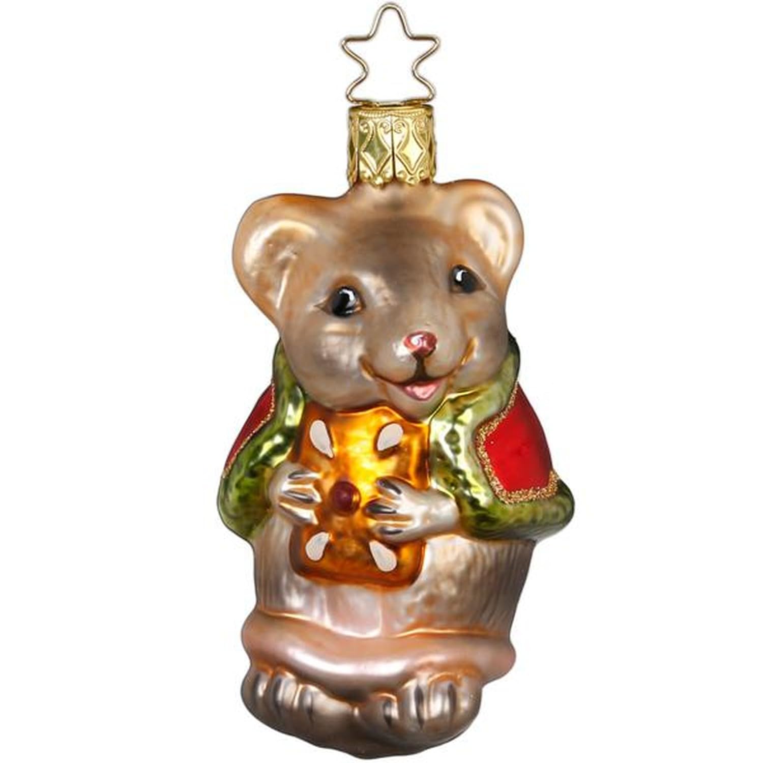 Inge-glas Christbaumschmuck Braune Weihnachtsmaus